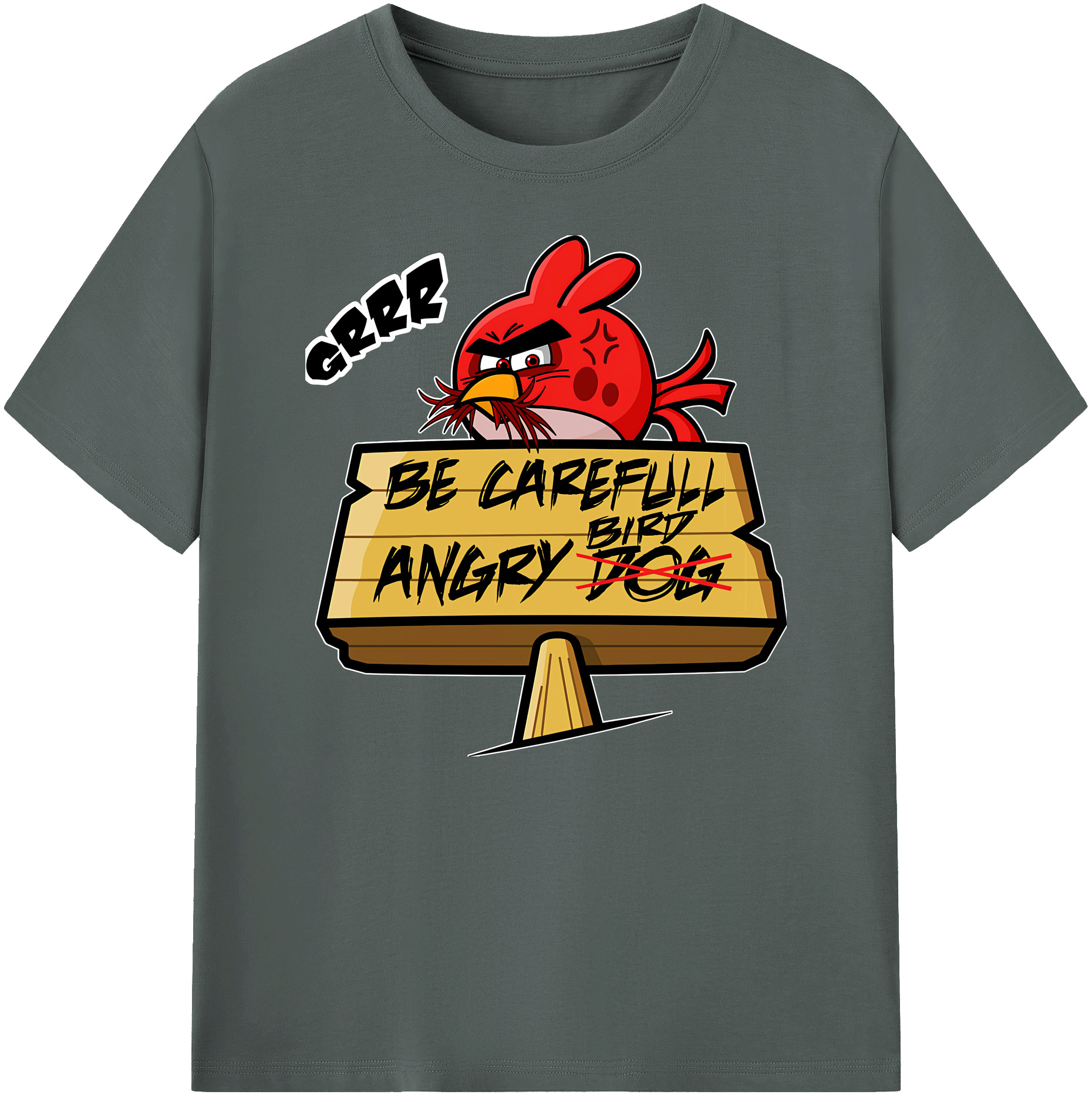 （画像用） Angry Birds アングリーバード 綿100％ メンズ半袖Tシャツ｜肌触りやわらか＆通気性